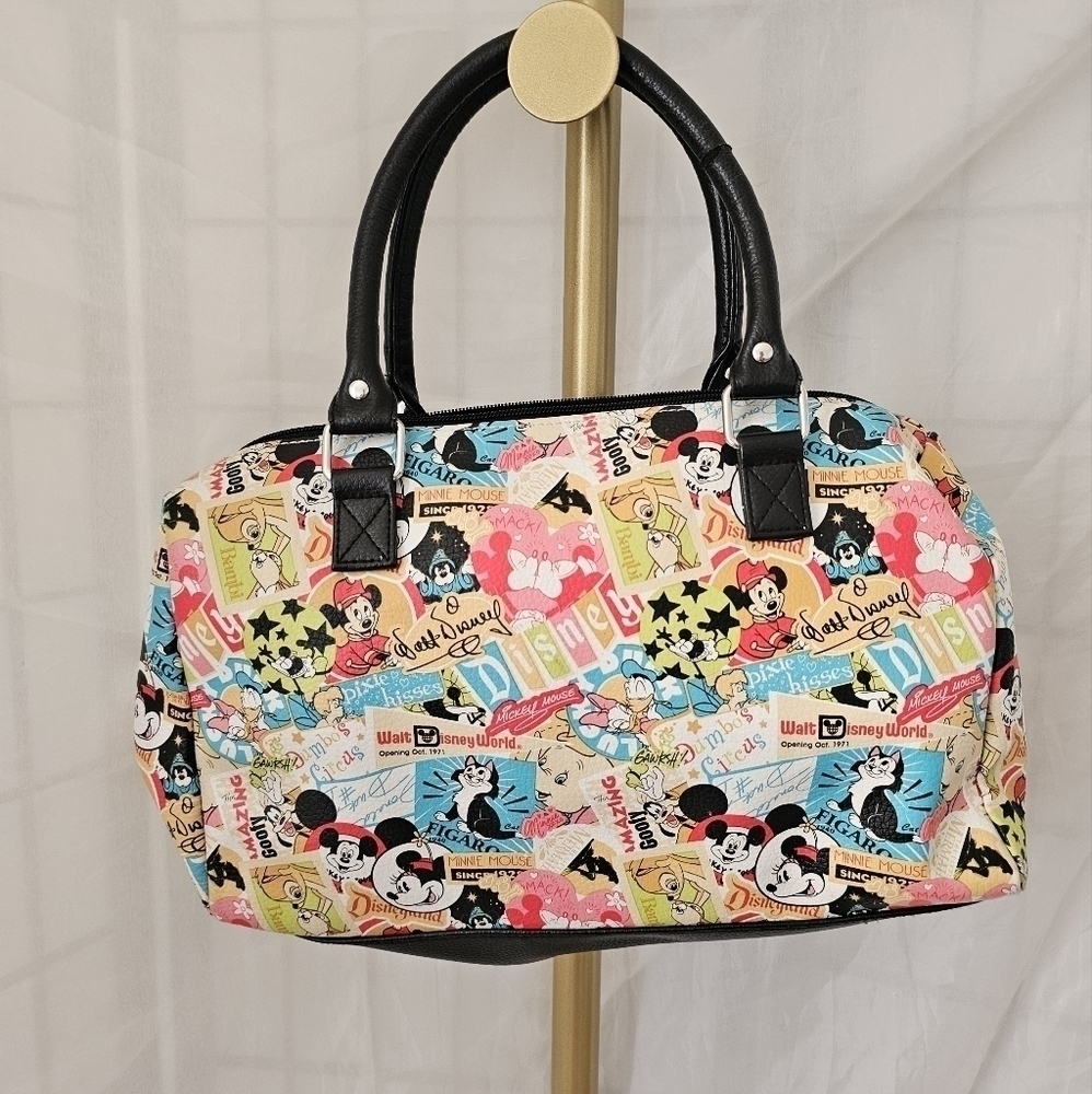 DISNEY PARKS Authentic Vintage-Classic Collage Purse Mickey Mouse & Friends - Picture 3 of 9